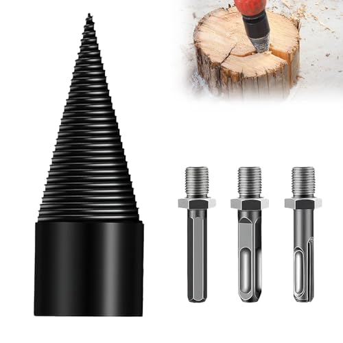 Wood Splitter Drill Bit, Easy Split Drill Bit Wood Splitter, Sherem Easysplit Drill Bit, Wood Splitting Drill Bit, Firewood Drill Bit Wood Splitter (32MM) von Georcep