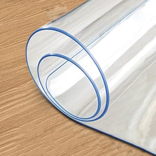 Geruchloser Tischdecke Tischfolie,Schutztischdecke,Anti-Heiß-Transparente Tischdecke,wasserdichte Tabelle Beschützer,1,2mm Dicker Tischschutzfolie,für Küche und Esszimmer (40x90cm/16x35in) von Geovne