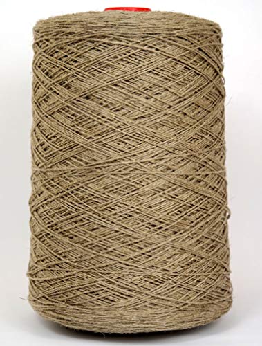 Leinengarn/Garn aus Leinen/Flachsgarn - ca. 1,7 Kg !! - unbehandelt Natur, ideal zum Stricken - häkeln - weben - flechten usw. - aus europäischen Anbau - Lauflänge ca. 3.400 Meter - Flachs von Gepotex