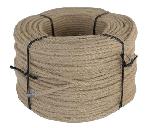 Seil aus Jute - Juteseil - 3 litzig - Ø 6mm - aus 100% Jute, unbehandelt 220 Meter von Gepotex