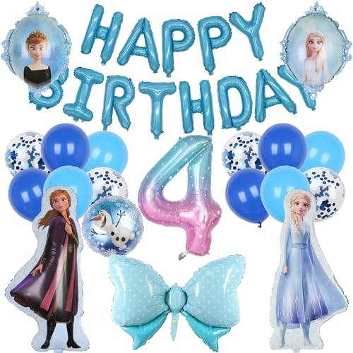 GerRiT Luftballons Geburtstag 4, Geburtstag Deko, 20 Stück Party Luftballons Deko, Party Deko Kindergeburtstag,Geburtstagsparty (Luftballons Dekoration 4 Jahre) von GerRiT