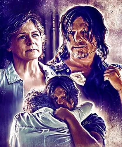 GerRit DIY 5d Diamond Malerei Kits für Erwachsene Kinder,Walking Dead Art, Vollrunde Diamond Stickkits Cross -Stitch Kristall Strassbilder Kunsthandwerk Home Wall Decoration-30x40cm von GerRit