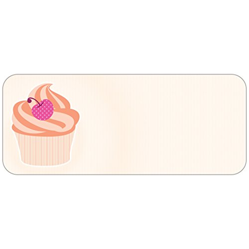 Geschenke mit Namen 1428 Etiketten"Cupcake" zum Selbstbeschriften für Marmelade, Diy Kosmetik, Geschenke, Pakete, Einmachgläser, 160 Stück, circa 56 x 23 mm, rosa von Geschenke mit Namen