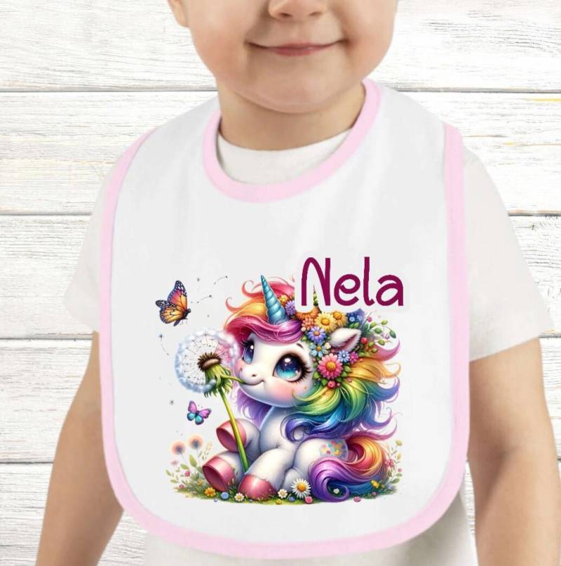 Baby Lätzchen Personalisiert Einhorn Mit Name Mädchen Sabberlatz Latz Geschenk Geburt Taufe von Geschenkelaedchen