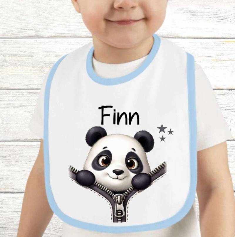 Baby Lätzchen Personalisiert Pandabär Mit Name Junge Sabberlatz Latz Geschenk Geburt Taufe von Geschenkelaedchen