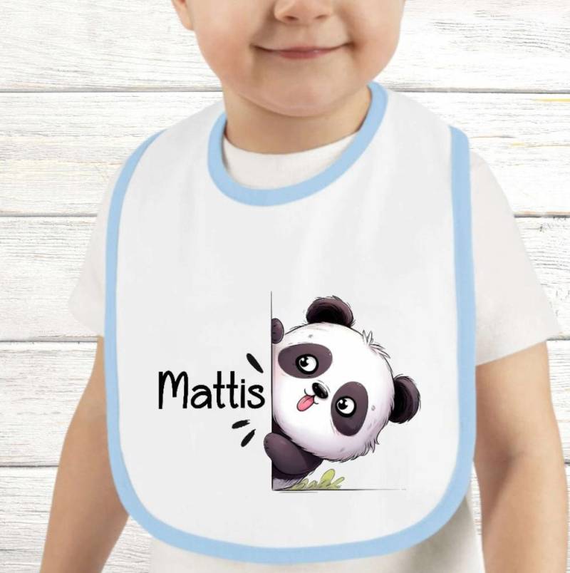 Baby Lätzchen Personalisiert Pandabär Mit Name Junge Sabberlatz Latz Geschenk Geburt Taufe von Geschenkelaedchen