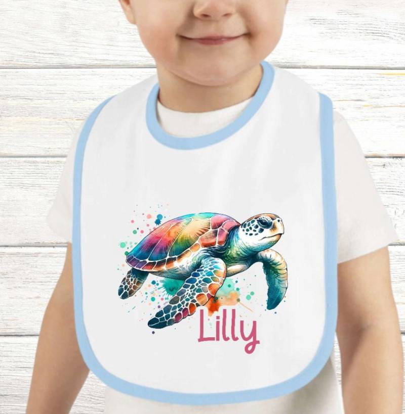 Baby Lätzchen Personalisiert Schildkröte Mit Name Mädchen Sabberlatz Latz Geschenk Geburt Taufe von Geschenkelaedchen