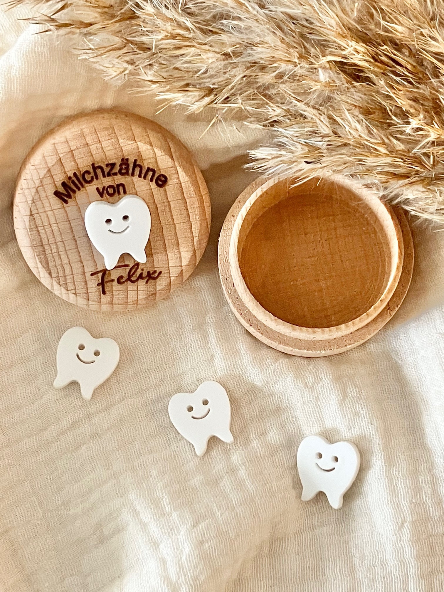 Milchzahndose Personalisiert Aus Holz | Zahndose Für Milchzähne von Geschenkfasz