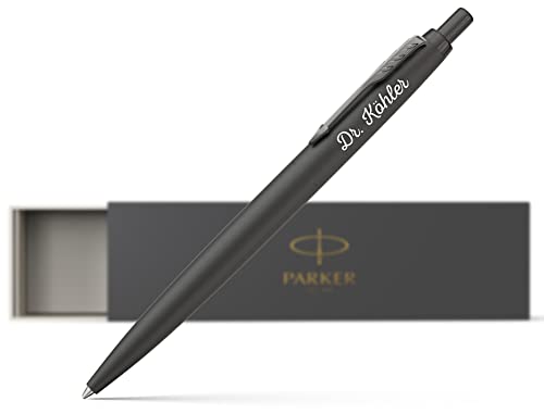 Parker Jotter Monochrome XL - Kugelschreiber mit Gravur personalisierter - edler Kugelschreiber personalisiert blauschreibend - Geschenke für Ihn und Sie von Geschenkfreude