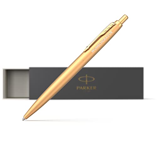 Parker Jotter Monochrome XL - Kugelschreiber mit Gravur - edler Kugelschreiber personalisiert blauschreibend - Gold - Geschenke für Männer und Frauen von Geschenkfreude