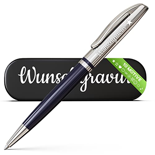 Pelikan Jazz Kugelschreiber mit Gravur personalisiert Geschenk - einzigartige Stifte mit Namen - Kugelschreiber blau - schwarzschreibend - Geschenke für Männer und Frauen von Geschenkfreude