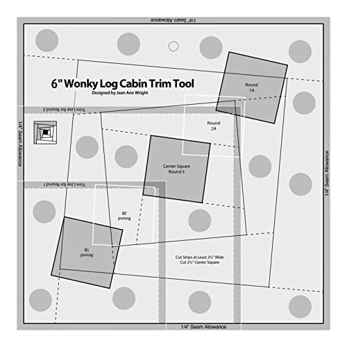 Gesuter Quiltvorlage - Patchwork-Lineal nähen - DIY Schneider Lineal Log Cabin Trim Tool für Modedesign und Anleitungen für Stoff von Gesuter