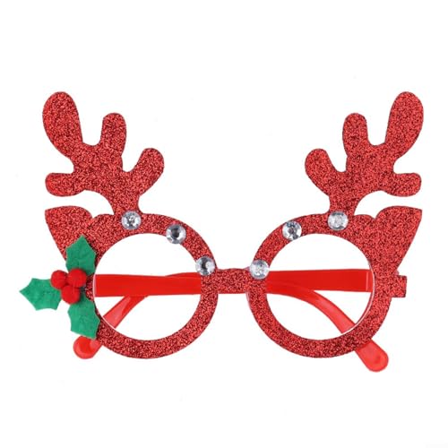 Getdoublerich Glitzer-Brille für Partys, mit Weihnachtsmann, Schneemann und Weihnachtsbaum, lustige Urlaubsrequisiten für Kinder und Erwachsene (7#) von Getdoublerich