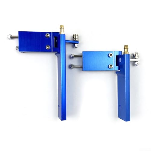 Getdoublerich RC Boot Aluminium Ruder wasserabsorbierender Tonabnehmer ideal für Elektro- und Gasmodelle (Blau, 75 mm) von Getdoublerich