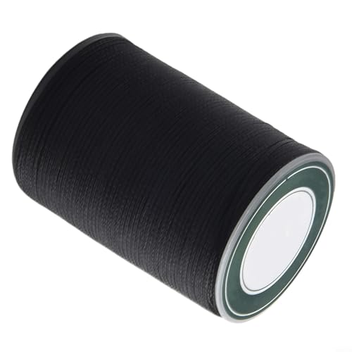 Mehrfarbiges, gewachstes Garn-Set, 0 x 8 mm, 78 m, Polyesterschnur, zum Nähen von Lederhandwerksbedarf (schwarz) von Getdoublerich