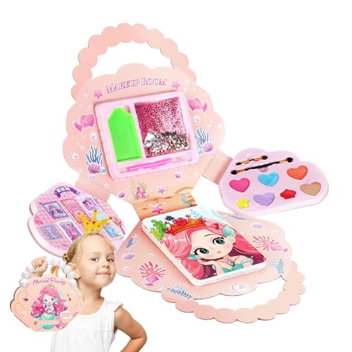 Geteawily Anziehspiele für Mädchen, Papier-Anziehspiel | Kleid-Make-up-Sticker-Spiel,Kreatives Anziehspielset, Prinzessinnen-Make-up-Anziehaufkleber auf Papier für Mädchen von Geteawily