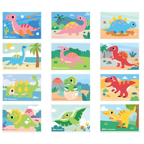 Geteawily Kindergarten Aufkleber - 3D Eva Foam Sticker Handmade Game - Verschiedene Themen Aufkleber Kunst Set für Kinder zum Basteln, Scrapbooking von Geteawily