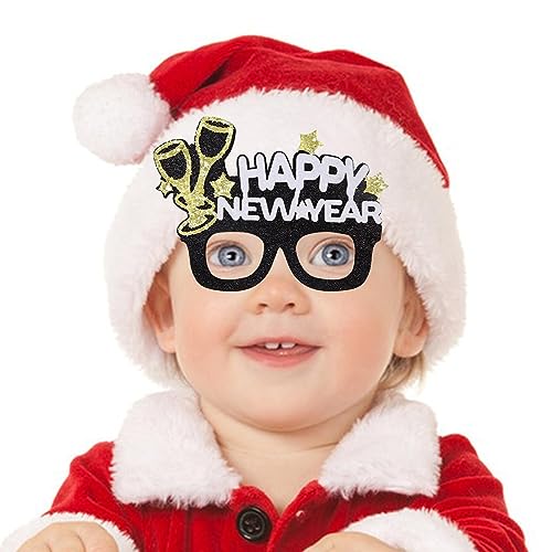 Geteawily Party-Brille, Foto-Requisite, lustige Neujahrsbrille, einzigartige Partygeschenke 2024, Neujahrs-Requisiten für Versammlungen, Teenager, Erwachsene, Veranstaltungen von Geteawily