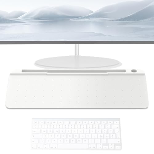 Geteawily Schreibtisch-Trockenlöschtafel, Glas-Whiteboard | Desktop-Tastaturständer für kleine Computer - Schreibtisch-Organizer mit 3 Markern, Whiteboard-Pad, Computer-Tastatur-Ständer für von Geteawily