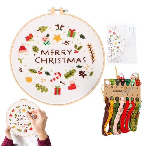 Geteawily Sticksets für Erwachsene - Basteln Kreuzstiche Adventskalender 2023-24 Tage Advent Handstickerei Kit - Adventskalender für Stickliebhaber von Geteawily