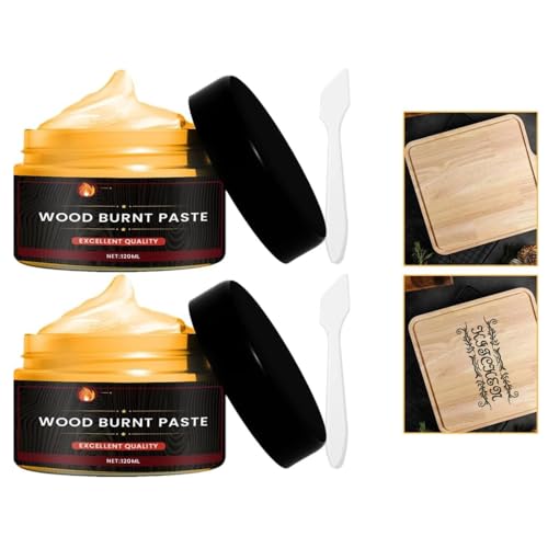 Geteawily Holzbrennpaste | Flammpaste Für Holz | Wood Craft Verbrennungsgel Brennpaste | Multifunktionales -Brandmalerei-Zubehör Für Papier | Brandmalerei Zubehör Für Holzmalerei Holzfarbprojekte von Geteawily