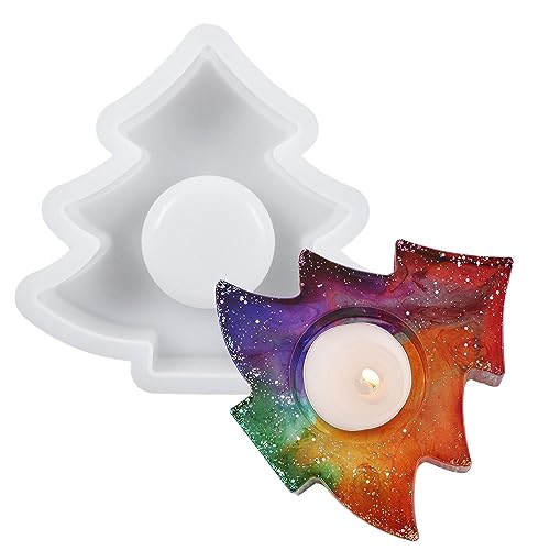 Weihnachten Kerzenständer Silikonform | Schneeflocke Kerzenständer Silikonformen Epoxidharz Formen Weihnachten Teelichthalter Form | Candle Mold Candle Mould Silicone Set Für Home Dekoration von Geteawily