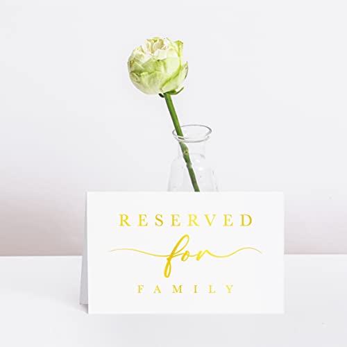 Tischkarten mit Aufschrift "Reserved", Goldfolie, Zelt, Tischkarten für Hochzeitsempfang, Verlobungsfeier, Probeessen, Jubiläumsfeier oder andere Veranstaltungen (15,2 x 10,2 cm), 20 Stück von Gethelud