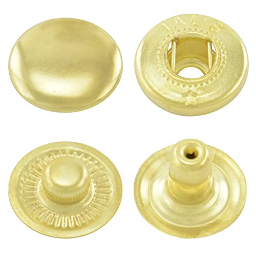 10 mm goldene Messing S-Feder Druckknöpfe zum nieten (25 Stück) - Rostfreie Snaps für Bekleidung, Taschen, Leder & DIY Handwerk, Nähzubehör von Getmore Crafts