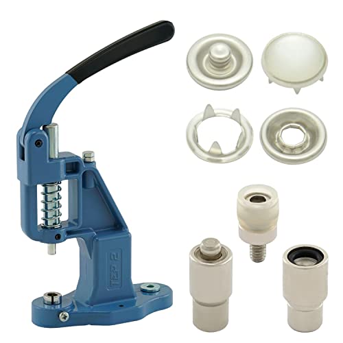 Druckknopfpresse Set mit Hebelpresse, Druckknopfwerkzeug und 50 Stück Jersey Druckknöpfen 10,5 mm, Perlmutt, Messing | nähfrei, rostfrei | Handpresse | DIY Druckknopfpresse Set mit Hebelpresse, Druckknopfwerkzeug und 50 Stück Jersey Druckknöpfen 10,5 mm, Perlmutt, Messing | nähfrei, rostfrei | Handpresse | DIY von Getmore Crafts