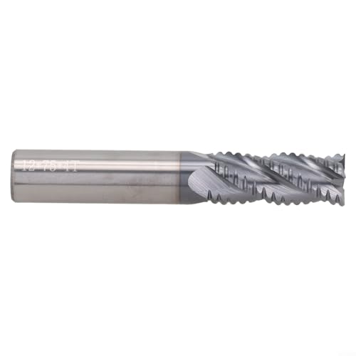 Gettimore Vollhartmetall-Schruppfräser, Hochleistungs-Fräser für HPC-Fräsen, Stahl, Aluminium, Kupfer (12 mm) von Gettimore