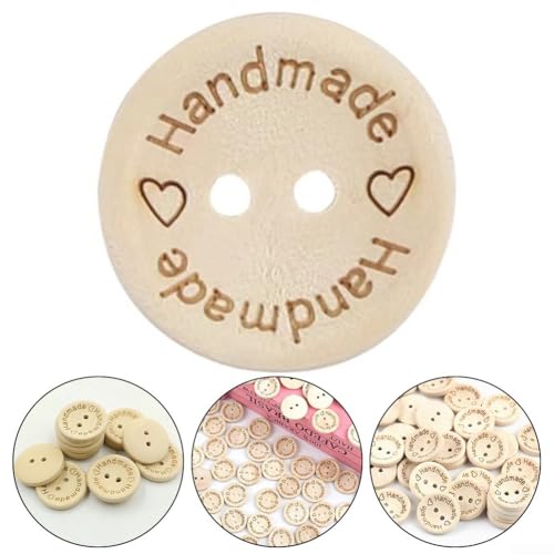 Holzknöpfe für Kleidung, Basteln, Scrapbooking, Nähzubehör, 100 Stück (15 mm) von Gettimore