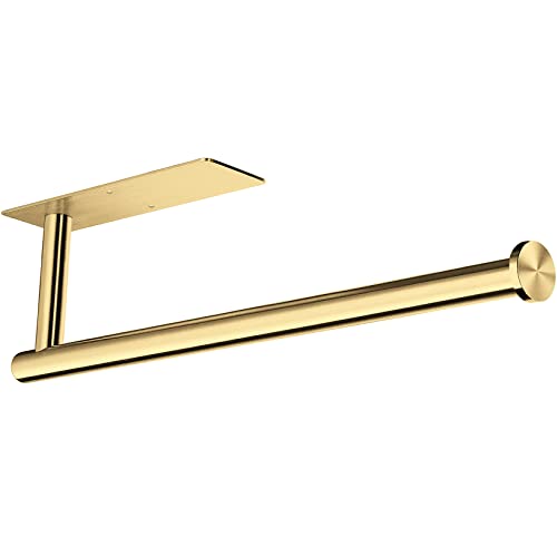 Gewtur Küchenrollenhalter Gold, Selbstklebend Küchenrollenhalter Wand, Edelstahl Küchenrollenhalter für Alle Küchenpapier von Gewtur