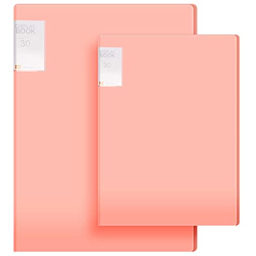 2 Stück Diamond Art Painting Storage Book A2 A3 30 Seiten Diamond Art Portfolio Ordner Pink Binder für Präsentation Kunstwerk Bericht Fotoalbum 17.3 x 13 Inch, 24.4 x 18.1 Zoll von Geyee