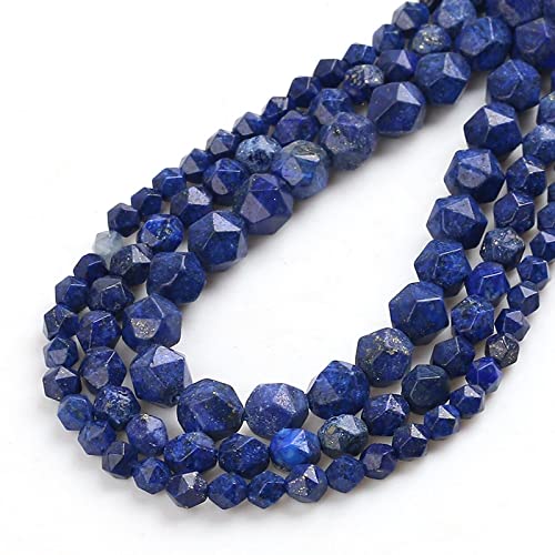 Gfsdjalkj Natürliche facettierte Lapislazuli Blue Stone Spacer Lose Perlen DIY. Armband Halskette Charms for Schmuckherstellung 15 "Strang 6/8 / 10mm Handgefertigte Handwerker. von Gfsdjalkj