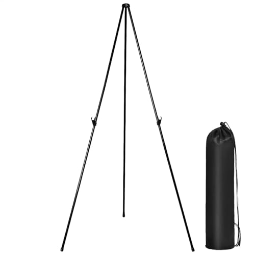 Art Tripod Easel Stand, Adjustable Height Easel, Aluminum Alloy Art Easel, Portable Art Easel, Tripod Picture Stand, Poster Stand for Display, Anti-Slip Easel for Drawing, Tabletop Display Easel von Ghjkldha