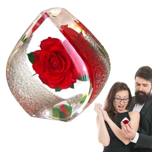 Eternal Rose in Resin, Real Roses in Resin Crafts, Forever Roses as Souvenirs, Safe and Elegant Rose Desk Decor for Home, Bedroom, Living Room, Unique Gift Idea von Ghjkldha