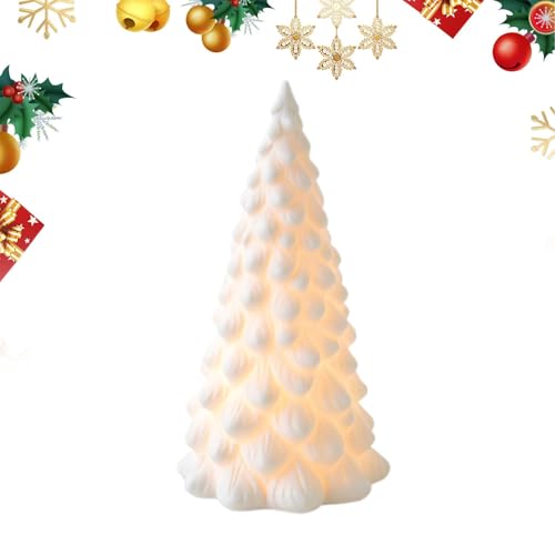 Ghjkldha Ceramic Christmas Tree | Light-Up Ceramic Tree | Vintage Ceramic Christmas Tree | Tabletop Christmas Tree Light, Ceramic Tree with Lights, Retro Ceramic Christmas Tree von Ghjkldha