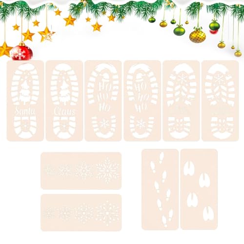 Holiday Footprint Stencils, Snowflake Painting Template, Craft Footprint Templates, Snowflake Floor Decoration, Holiday Footprint Stencils for Winter, Christmas, and Seasonal Crafting Projects von Ghjkldha