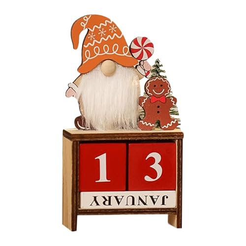 Weihnachts-Countdown, Weihnachts-Countdown-Kalender, Countdown-Kalender, Adventskalender aus Holz, Weihnachts-Tischblock-Dekoration, Weihnachts-Countdown-Blöcke für Abendessen-Couchtisch von Ghjkldha