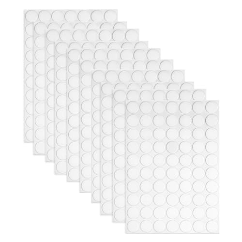 Ghnbajzls 700 Pcs Doppelte Klebepunkte Set Kit Abnehmbare Transparente Runde Klebepunkte Set Kit für Festivaldekoration 20mm von Ghnbajzls