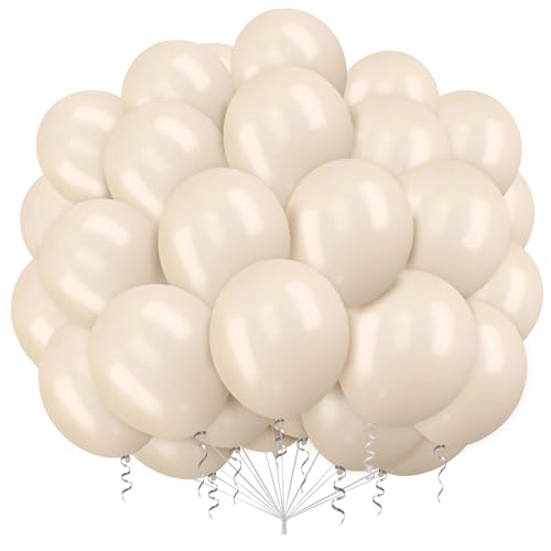 Luftballons Beige,100 Stück Beige Ballons Geburtstag,Beige Party Ballons, Geburtstagsdeko Beige für Ballonbogen Babyparty Hochzeit Abschluss Party von Ghoietv