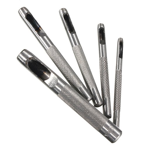 Ghulumn 5 Stück Gürtelschere aus Leder Loch Craft Hohl für DIY Werkzeug 3mm-8mm Set Puncher von Ghulumn