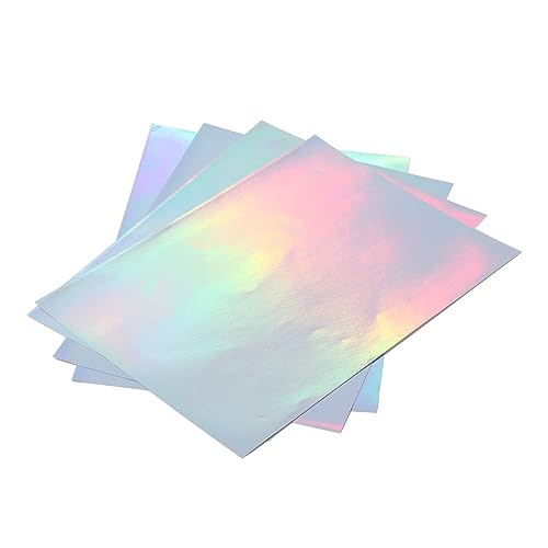 22 Blätter Holographisches Aufkleber Papier 8 X 12 Zoll A4 Druckbare Holographische Aufkleber Papier Wasserdichtes Tintenstrahllaser -Drucker Holographic Stick Adhäsive Papier von Ghzste