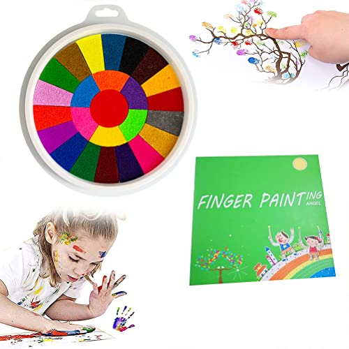 Fingerfarben Set Kinder 25 Farben,Fingermalfarben, Lustiges Fingermal-Set, Buch-Finger-Zeichenspielzeug, Ungiftig, Waschbar, DIY-Handwerk, Malgeschenke für Kinder von Ghzste