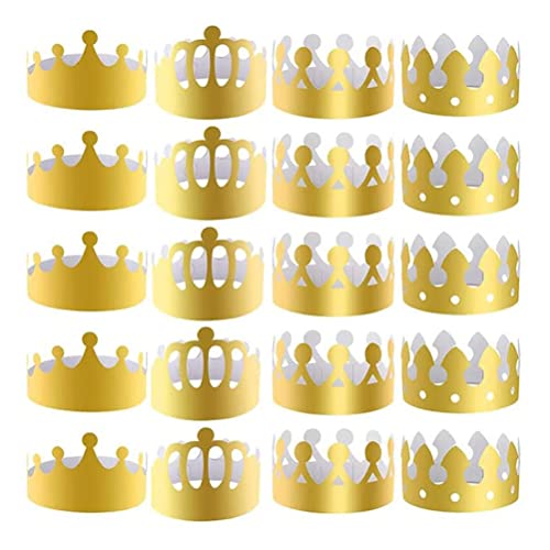 Ghzste 20Pcs Gold Papier Kronen Jubiläum Dekorationen 2022 Hüte Königinnen Platin Jubiläum Dekorationen Hüte König Krone Party Hüte von Ghzste
