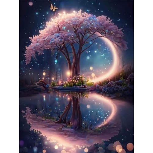 Baum Des Lebens Diamond Painting Erwachsene Set-Diamond Painting Bilder Erwachsene Baum Des Lebens,Diy Baum Diamanten Painting Als Heimdekoration(30x40 cm) von Giahism