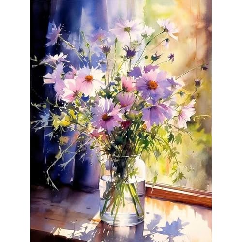 Blumen Diamond Painting-Blumen Diamond Painting Erwachsene,5D Diamant Painting Bilder für Geschenk Home Wall Decor,Erwachsene Bastelset(30x40cm) von Giahism