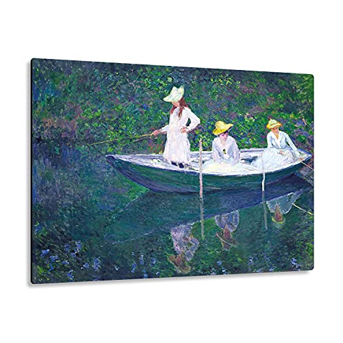 Giallobus - Giallopanel Art Board - Claude Monet - Bootsangeln - MDF-Holz - 42X29,7 von Giallobus