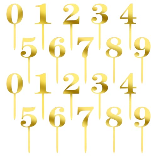 Giantree 20 Stück Nummer Cake Topper Zahlen, 0-9 Zahlen Tortendeko, Personalisiert Kuchen Topper Acryl Tortendeko DIY Geburtstag Zahl Kerzen für Geburtstagsfeiern Jeden Alters Hochzeitsparty Giantree 20 Stück Nummer Cake Topper Zahlen, 0-9 Zahlen Tortendeko, Personalisiert Kuchen Topper Acryl Tortendeko DIY Geburtstag Zahl Kerzen für Geburtstagsfeiern Jeden Alters Hochzeitsparty von Giantree