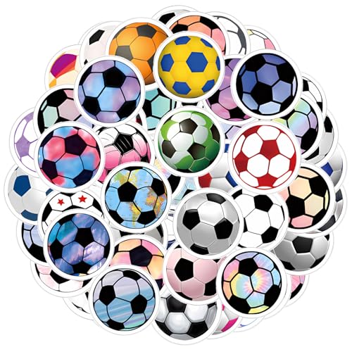 Giantree 60 Stück Fußball-Aufkleber, fussball sticker Sport Aufkleber fußball sticker Fußball-Zubehör Fußballgeschenk für Scrapbooking, Kunst, Basteln, Kinderdekoration von Giantree